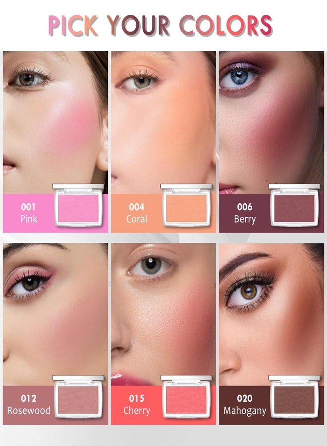Lestpola Powder Blush Palette, Matte Powder Makeup Blush for Cheeks, Natural Glow Face Blush Contour Palette, Lightweight, Smooth, Highly Pigmented Buildable Color, Long-lasting All-Day Face Enhancing-Rosewood - Image 3